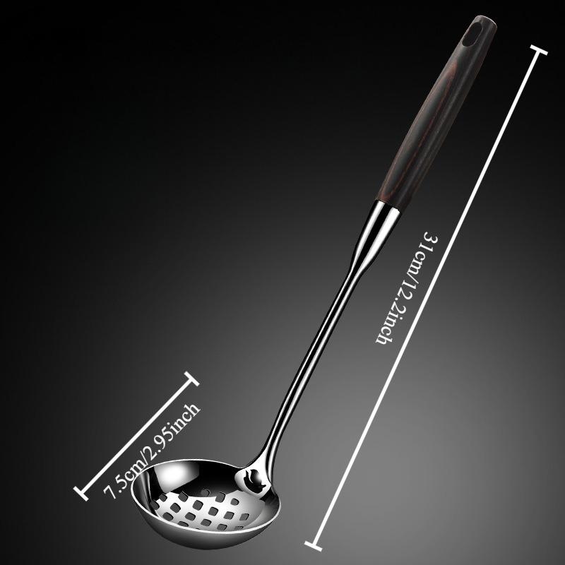 BEPAN 1PC Stainless Steel Strainers Spoon Colander Hot Pot Household Long Handle Large Tableware Set Kitchen Tools Household Goods