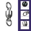 20Pcs Stainless Rolling Swivels Bearing Fishing Swivels Line Connector Barrels Swivels Connectors Fishing Accessory