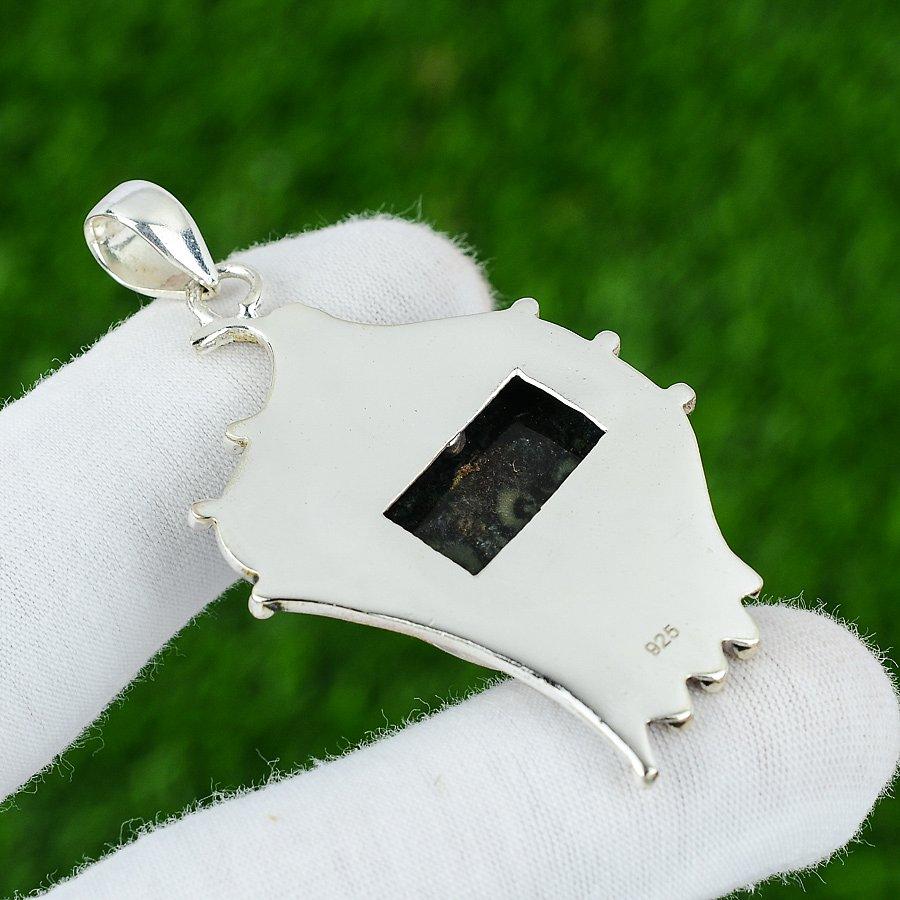 Wedding Gift For Her 925 Sterling Silver Natural Kambaba Jasper Gemstone Pendant