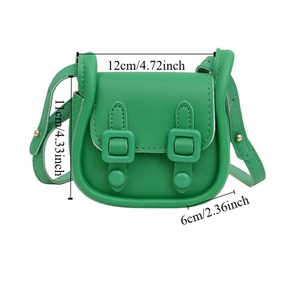 Candy Color Small Square Bag Elegant Lipstick Bag Casual Mini Saddle Bag Daily