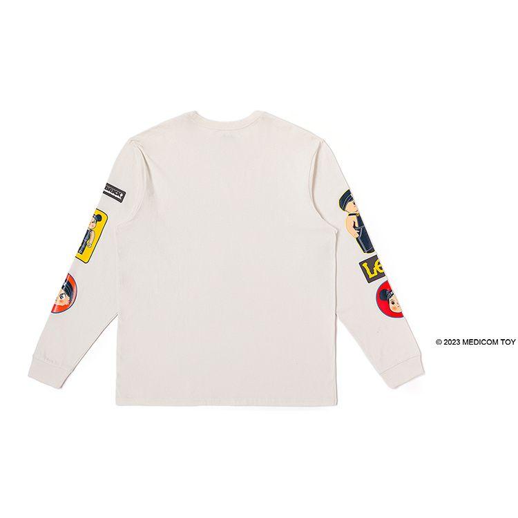 X BE@RBRICK Collaboration FW23 Comfortable Printed Multicolor Long Sleeve T-Shirt Men tops White LMT007014203493K14000