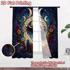 2D FLAT PRINTING 2pcs Curtains (Without Rod) Witchcraft Moon Ritual Light Filtering Modern Curtains Durable 100% Polyester