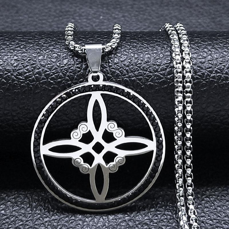 Gotischer Stil Edelstahl Knoten Anhänger Halskette Unisex Mode Schmuck