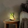 Forest Theme Night Light Handmade Resin Warm Light Rustic Nature-Inspired Ambient Bedside Lamp for Bedroom Living Room Decor