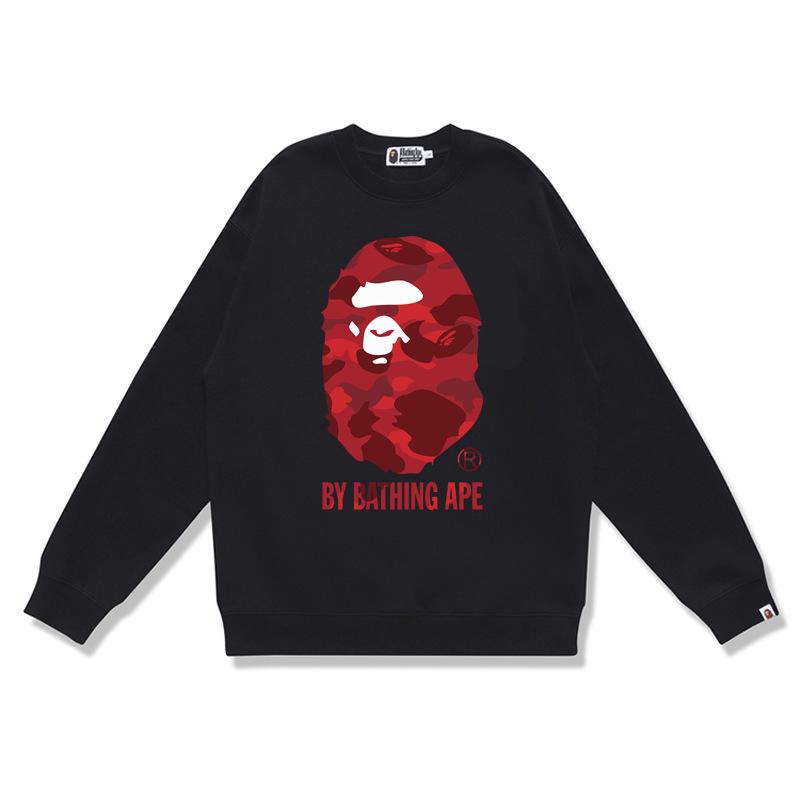 Herrtröja med lång ärm, boktryck och frotté - Höst/Vinter Casual Pullover Trendig Topp