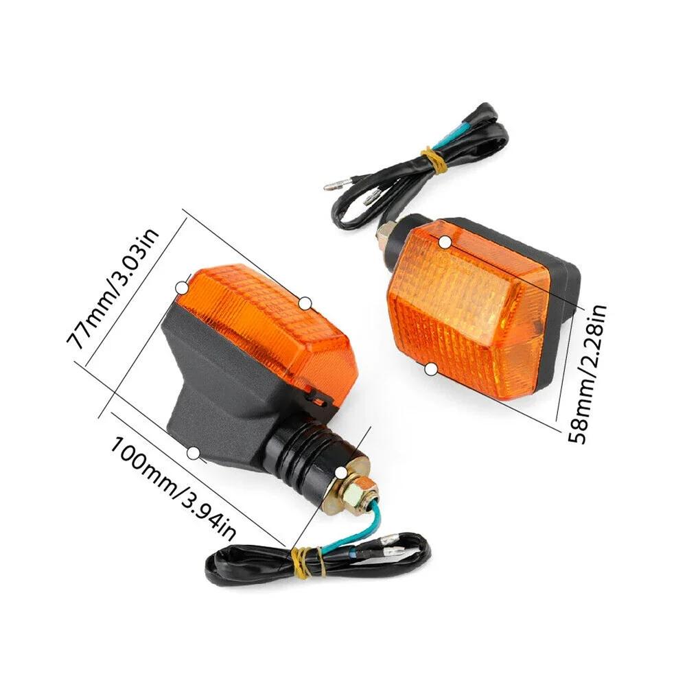 2pcs Lights For Honda CB 250 350 400 500 650 900 Shadow 750 Black/Amber MOTORCYCLE TURN SIGNALS CB250
