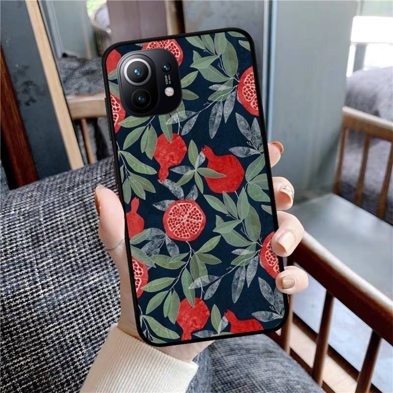Sommer grüne Blätter Frucht Zitrone Pfirsich Handyhülle Für Xiaomi Mi Note 10 Pro 8 Lite 9 Se 10T 6X 6 5X 5 F1 Mix 2S Max 2 3 Hülle