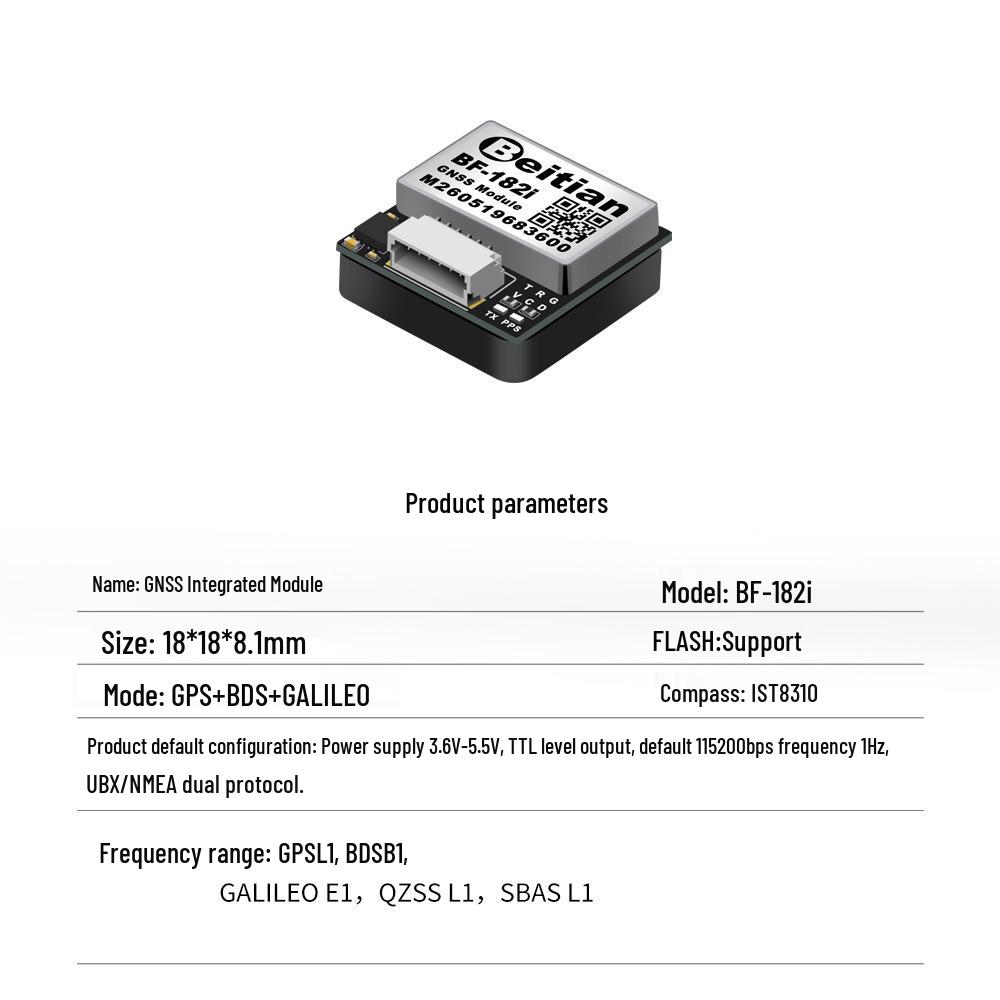 North Sky BF-182 GPS Module Beidou Navigation for Fixed-Wing FPV Drone Flight Controller.