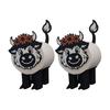 1/2Pcs Cow Shape Toilet Paper Holder Large Capacity Farmhouse Style No Assembly Napkin Organizer Bathroom Decor