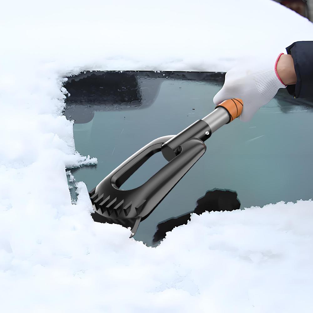 3-in-1 Car Snow Scraper 360° Rotation Front Windshield Ice Scraping Defrost Broom Anti-Slip for Car Windshield Window