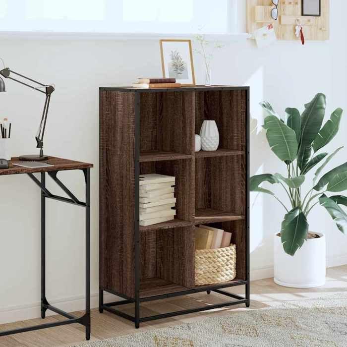 VidaXL Bookcase Brown Oak 65.5x33x107.5 Cm Engineered Wood, Bookcase, Room Divider, Divider, Cabinet 849163
