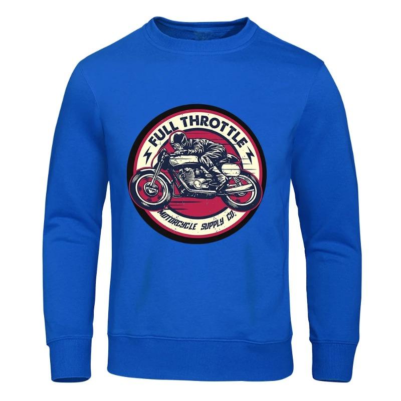 Plný plyn Motocykl Lokomotiva Kultura Pánská Módní Mikina s Kapucí Ležérní Mikiny Fleece Teplá Podzimní Ležérní Sportovní Oblečení Pulovry a Dlouhý Rukáv Pánské