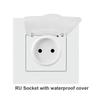 EU-Standard Weißer Kunststoff Panel Strom 250V 16A Retro-Stil Langlebig Haus Elektrisch Doppel Französisch 2P+T Stecker Steckdosen 82mm*145mm Schalter Hersteller