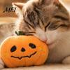 Plush Halloween Pet Toy Theme Cat Toy, Soft Ghost Bat Pumpkin Cute Bite-resistant Stuffed Chew for Indoor Cats Boredom Relief Holiday Photography