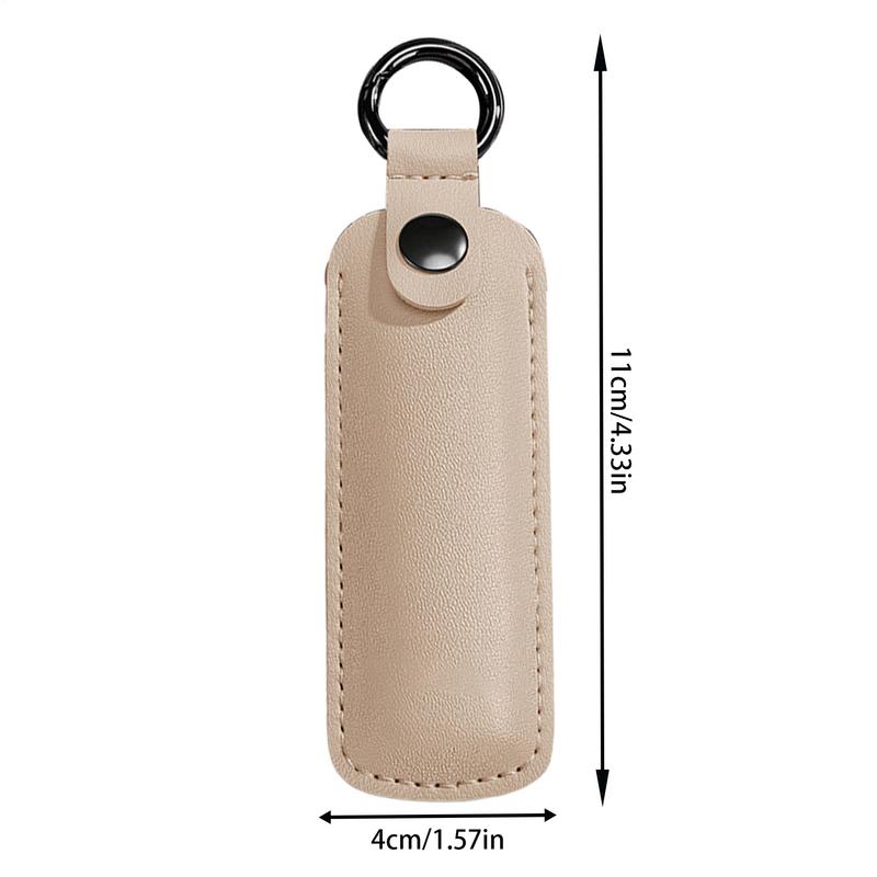 PU Leather U Disk Pouch Key Ring Holder USB Flash Drive Holder Anti-loss Keychain Case Pendrive Protective Cover Waterproof