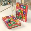 5 Pcs 24-Grid Advent Calendar DIY Fillable Empty Boxes 24-Day Christmas Countdown Calendar Candy Wrapping Boxes for Holiday Christmas Party Favors