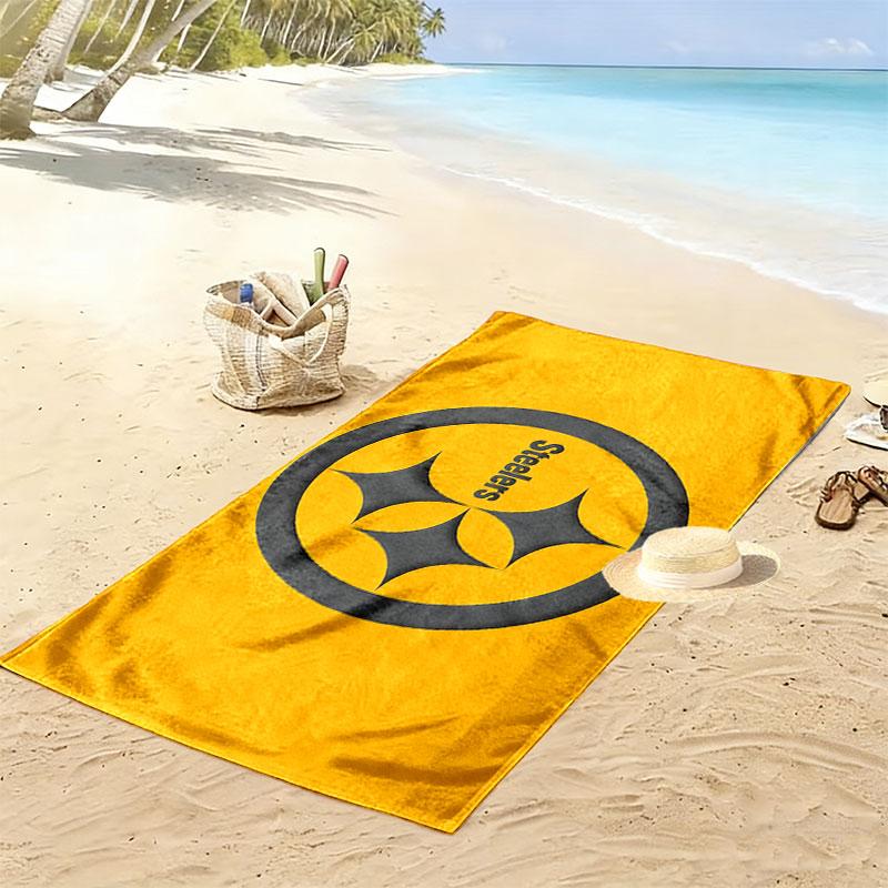 Steelers Print Beach Towel, Large Soft Quick Dry Towel for Beach Camping Swimming