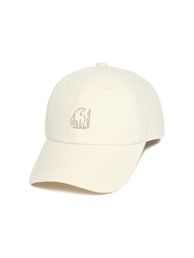 NORDISK Polar Bear Logo Cotton Ball Cap_Off White