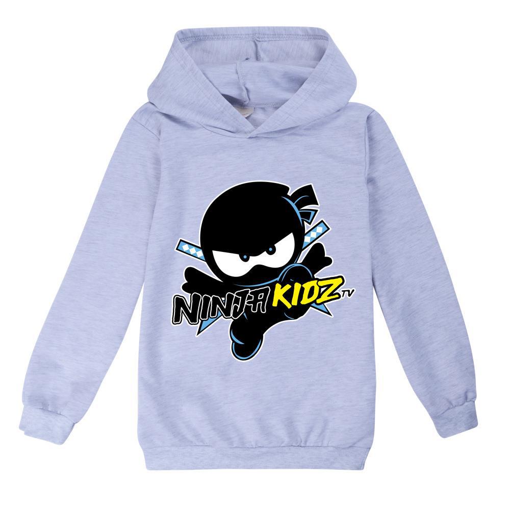 Children's Cartoon Print Long Sleeve Hooded Sweatshirt
