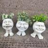 Muggly's The Face Statue Planter Funny Flower Pot Sculpture Funny Expression Plant Pots Planters Succulent Pot Home Ornaments