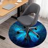 1pc Butterfly Wings Round Chair Mat Area Rug - Non-Slip, Floor Mat for Office, Bedroom, and Indoor Decor C1118107
