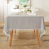 Tassel Small Fresh Tablecloth Fabric Cotton And Linen Book Tablecloth Light Luxury High-End Round Table Dining Table Tablecloth Coffee Table Cloth