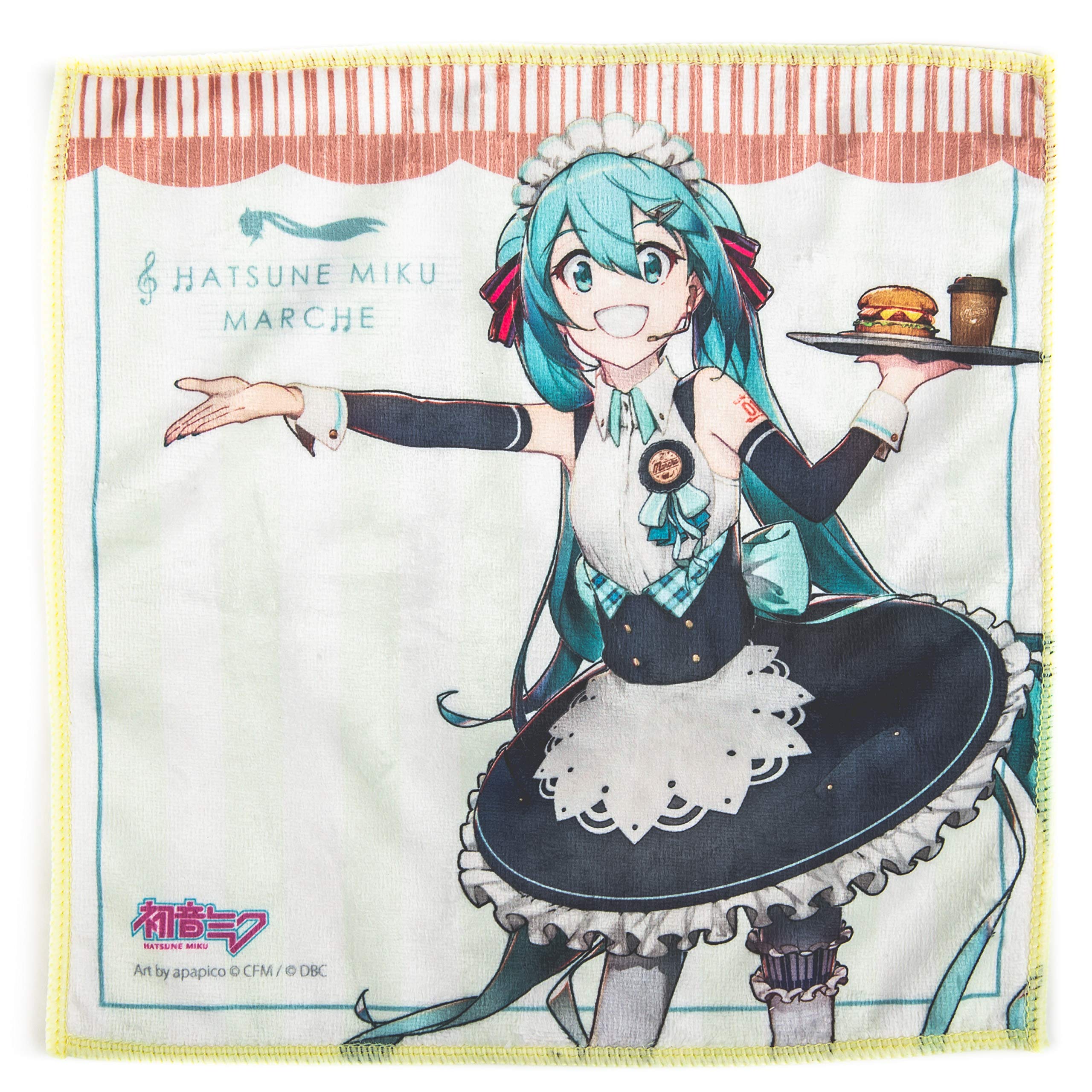 

Daihatsu Hatsune Miku Absorbent Cloth Towel Handkerchief Car Maid Skirt 250 x 250mm (Marche ver.)