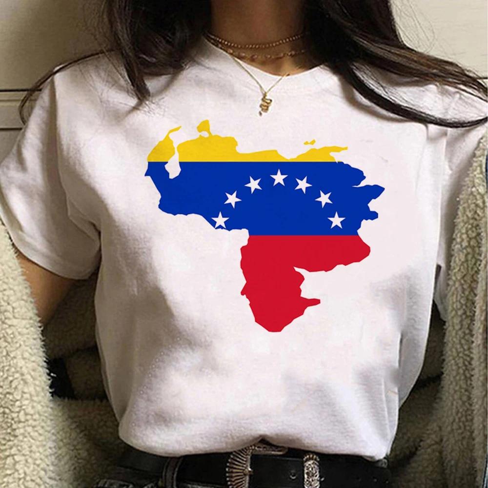 Venezuela T-Shirt Damen Designer Streetwear Y2K T-Shirt Mädchen Streetwear Kleidung