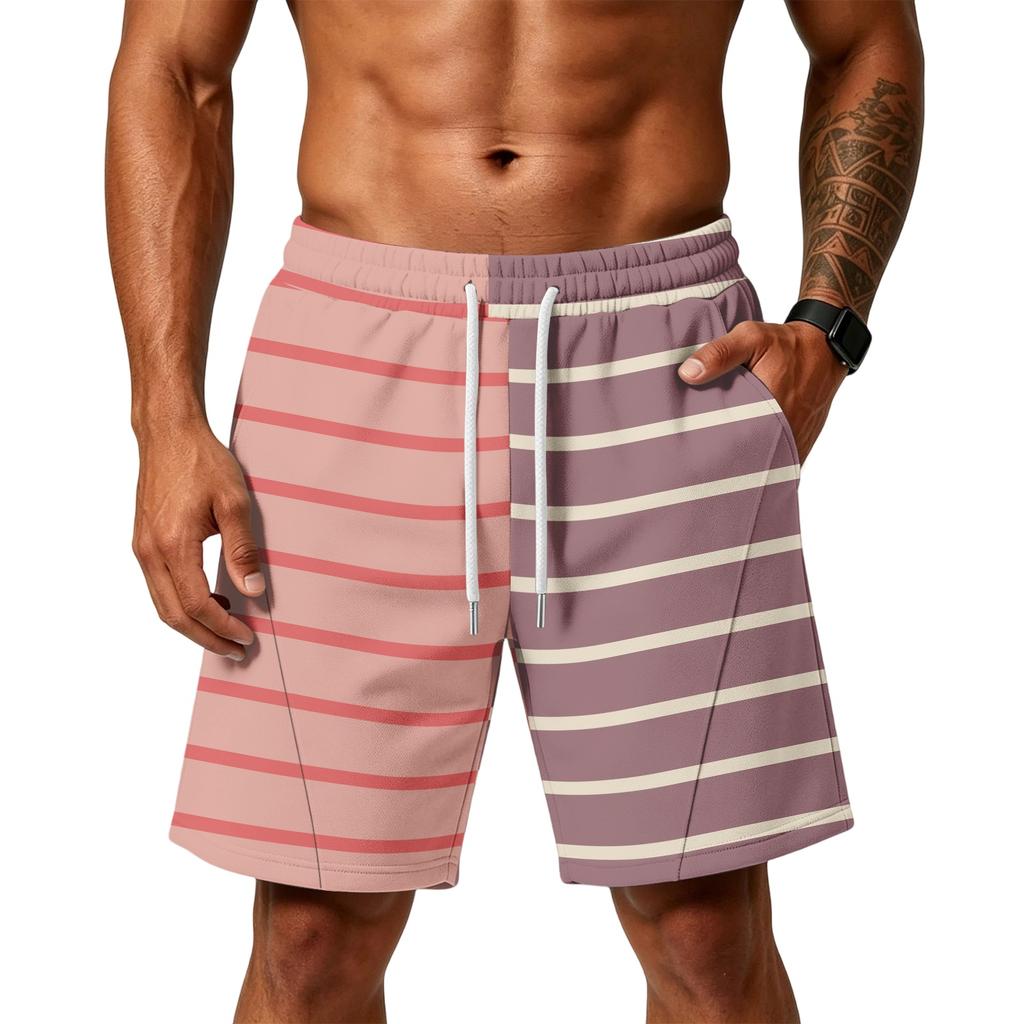 Mens Loose Fit Layer Shorts with Pockets Drawstring Waist Athletic Training Workout Gym Beach Shorts for Everyday Wear