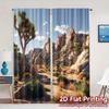 2pcs   2D FLAT PRINTING Curtains (Without Rod) Desert Haven Modern Curtains Yarn Curtains Decorations For Home Suitable for