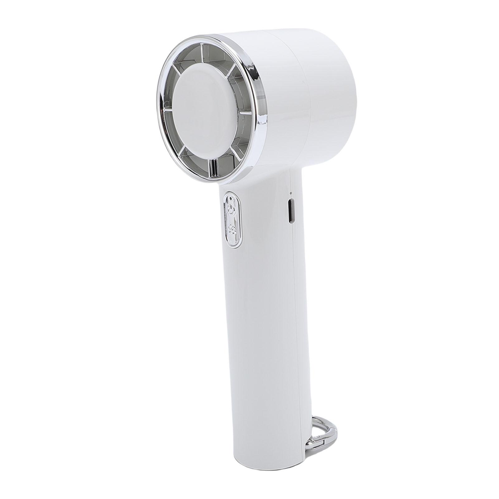 

Handheld Fan Portable 5 Speed High Wind 1200mAh Powerful Desktop Fan with Hanging Buckle for белый