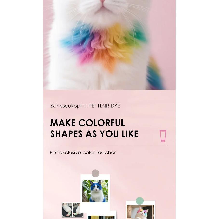Pet Hair Dye Cream 100ml Plant Extract Gentle Fur Coloring Paste DIY Grooming Pigment for Dog Cat Pet Beauty Styling Supplies