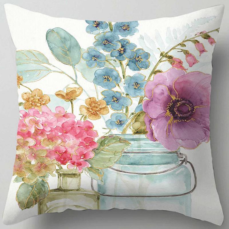 Home Decor Floral Patterns: Cherish Every Moment Pillow Covers Pattern Cushion Cover Suitable for Sofa Bedroom Car Pillow Cover