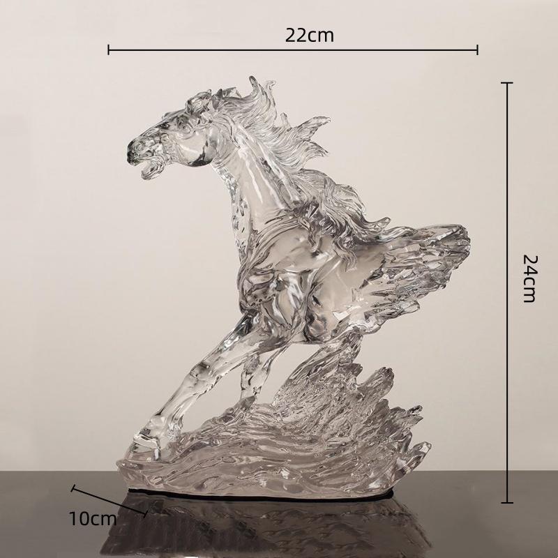 

Поделка из смолы Искусственная скульптура животного Прозрачный конь Изящный конь Прозрачная фигурка Декоративные фигурки Украшение для дома