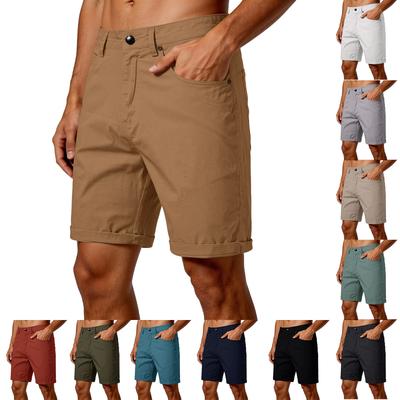 Men's Casual Shorts, Straight-cut And Form-fitting Five-inch Pants, Large Size, Color, Workwear Pants