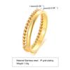Set of 2 Stacking Ring for WomenStainless Steel 2mm Thin Gold Color Dome Shap Minimalist Jewelry