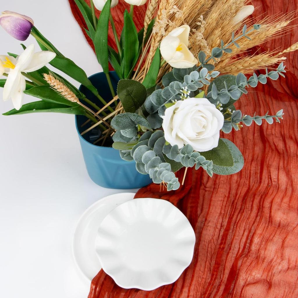 Thanksgiving Cheesecloth Table Runner - 9.8 FT Terracotta Table Cloth Spring Decor for Home Fall Wedding Table Decor for Bridal Shower Easter Runner