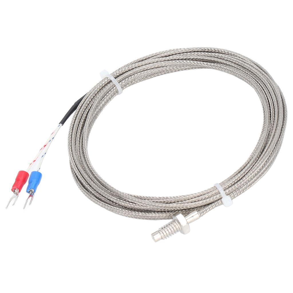 BERM K Type Screw Thermocouple Temperature Sensor Detector Gauge M6 Screw Thread 2 Wire Probe