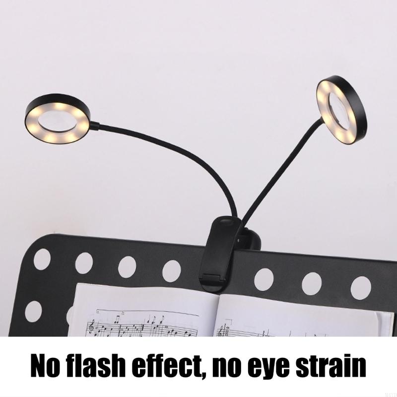 3 Color Dimmable LED Reading Light With Magnifier Flexible Gooseneck Reading Table Light For Study Office Desk M4YD