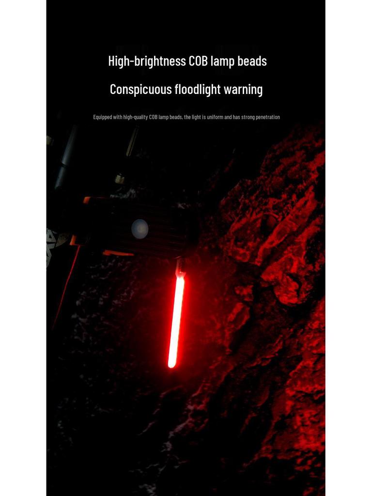 Lumină LED Reîncărcabilă USB pentru Ciclism Nocturn - Prindere cu Curea și Navigare Fluantă