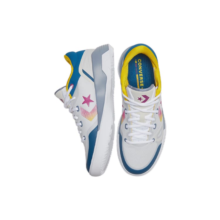 Converse G4 Basketball Shoes White Blue 168792C