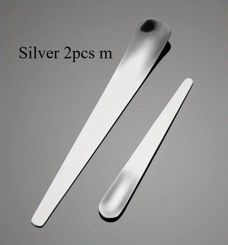 2 Multi-functional Household Stainless Steel Dessert Spoon Coffee Spoon Thickened Long Handle Mixing Spoon Seasoning Spoon