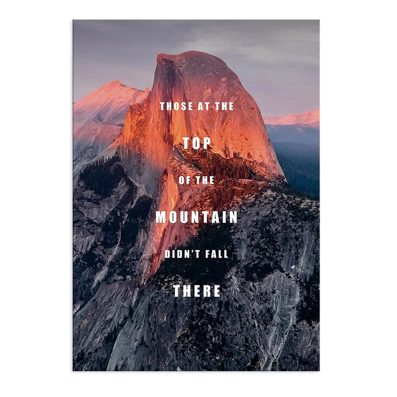

Гора Мотивационная цитата Картина на холсте Вдохновляющие постеры и принты Настенная картина для гостиной Настенный декор Cuadros 21x30cm No Frame