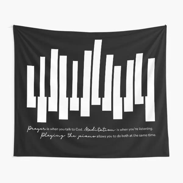 Piano Keys Tapestry Creative Musical Notes Tapesrties Decor Living Room Bedroom Wall Hangings Art Black and White Tapestry