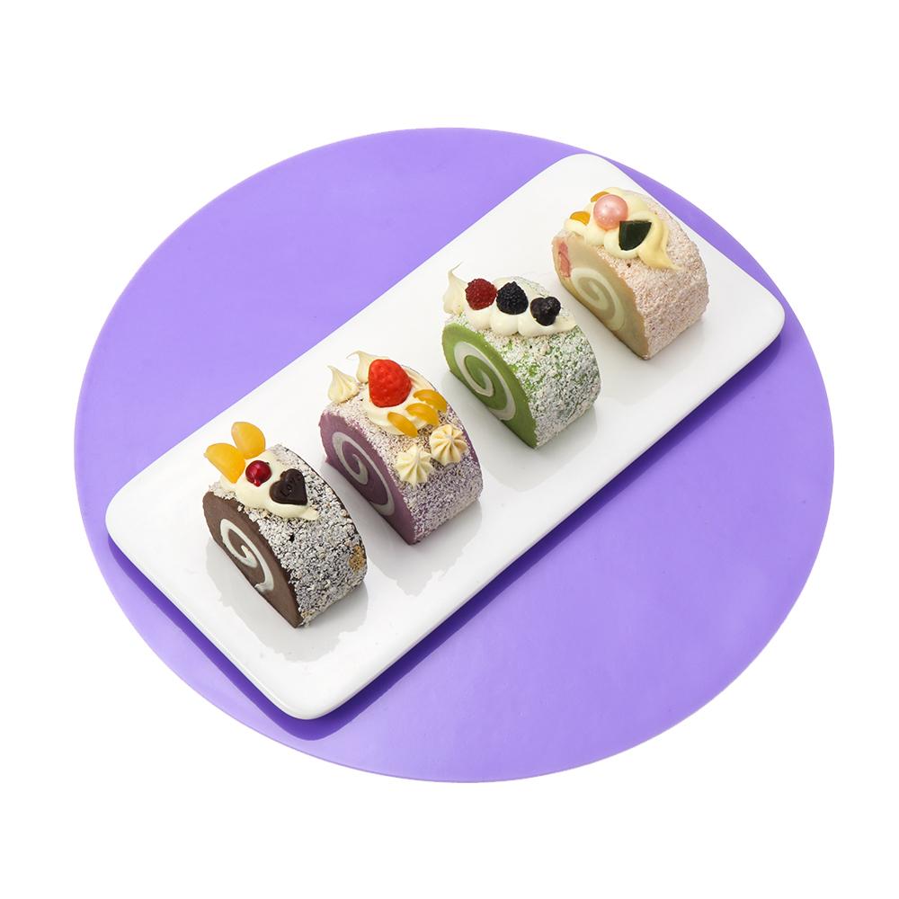 Soft Silicone Non-Stick Round Microwave Mat Heat Resistant Baking Pad Table Mate Pastry Tray Cooking Tool Home Kitchen Accessori