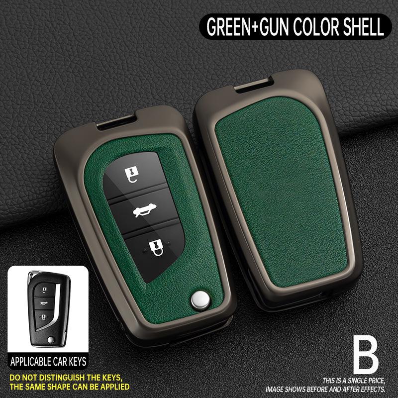 

Folding Key Case for Toyota Reiz, Corolla, Levin, RAV4, and Highlander - Protective Cover & Buckle Set