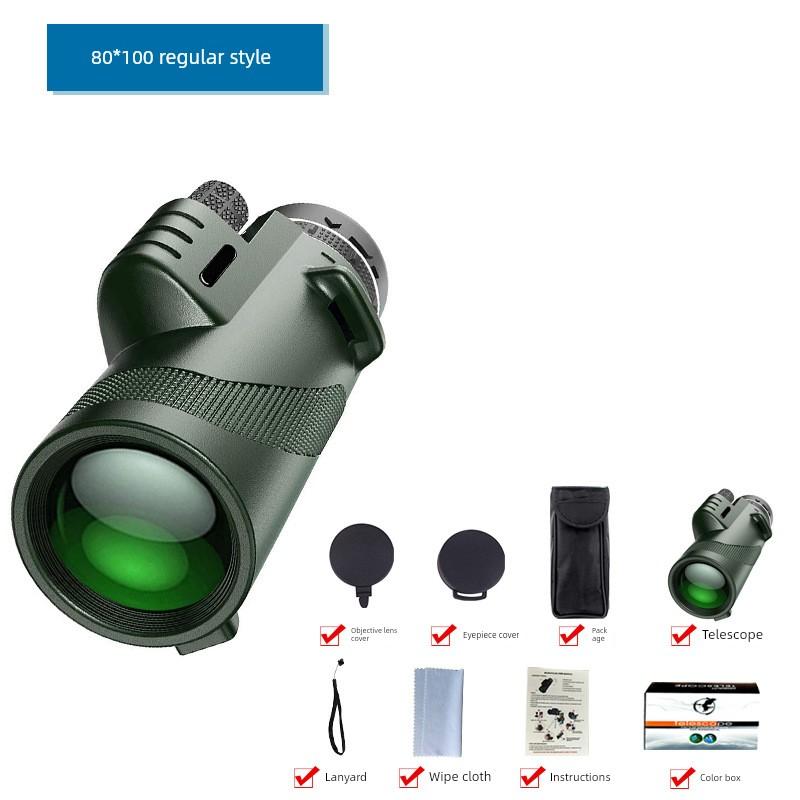 Explorer 80100 Telescope 1250 Monocular Telescope 4060 Astronomical Telescope Magnifying Glass Bird-Watching Scope