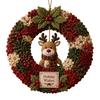Kit per Realizzare Ghirlande in Tessuto Fai da Te, Kit Arte 3D con Ago per Adulti, Kit per Decorazioni Murali Tessili Tridimensionali Natalizie, Design Babbo Natale Pupazzo di Neve