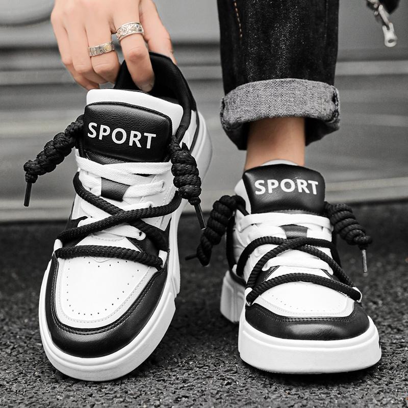 Hot Selling Platform Unisex Board Shoes Streetwear Sneaker Lace-up Design Man Casual Sneaker Comfortable Men Skateboarding Shoes