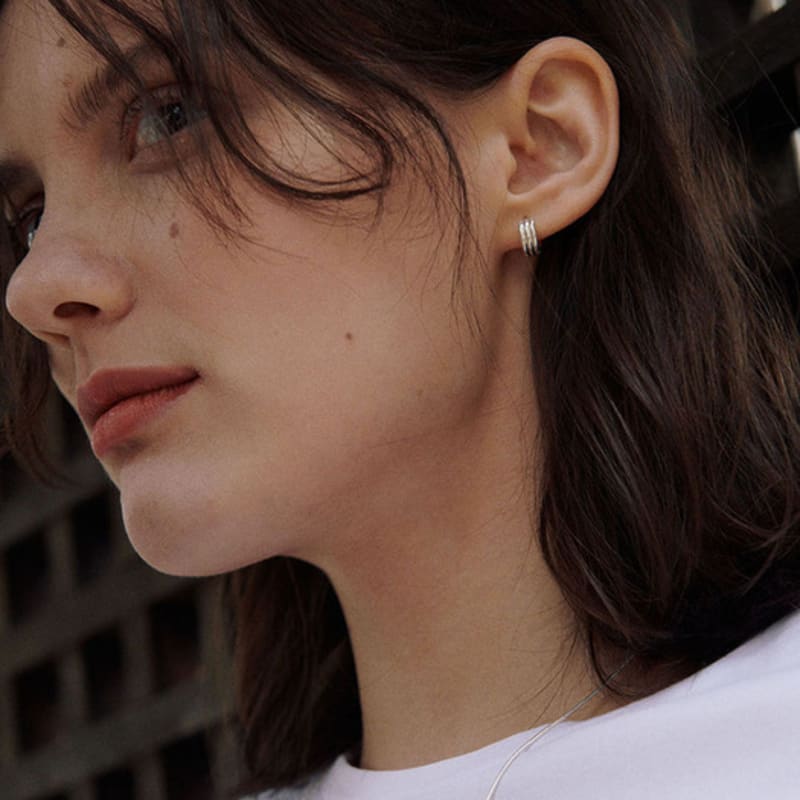 Verte [925 Silver] Deux.silver.183 / Fort Earring